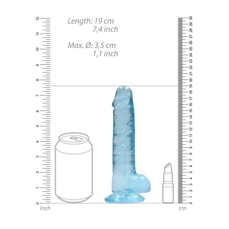 Realistic Dildo with Balls - 7""/ 19 cm